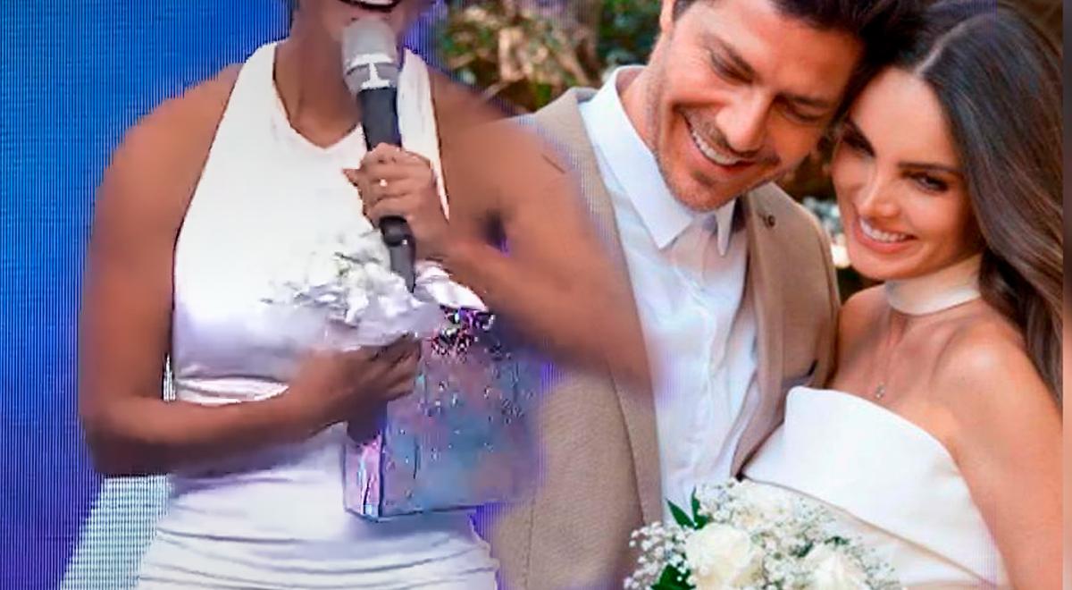 ¿Y SUS AMIGAS? Conductora de TV recibió el buque de la BODA Cachaza y André Bankoff