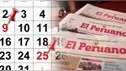 ¿Decretan feriado largo este miércoles 18 y jueves 19 de febrero a nivel nacional? Esto señala El Peruano