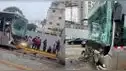 URGENTE | Triple choque en el Metropolitano: accidente cerca a la estación Angamos deja múltiples heridos