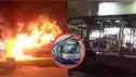 Impactante incendio en SJL: bus del Corredor Morado se prende fuego en av. Wiesse y genera caos vehicular
