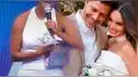 ¿Y SUS AMIGAS? Conductora de TV recibió el buque de la BODA Cachaza y André Bankoff