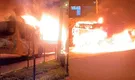 Los Olivos: bus de la línea 41 se incendia con pasajeros a bordo en la Panamericana Norte