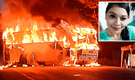 Amor de madre: Lanza a su hijo desde un autobús en llamas y se sacrifica para salvarlo