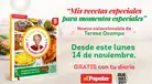 “Teresa Ocampo, mis recetas especiales” inicia este lunes 14 de noviembre
