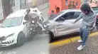 ¡Salieron volando! Raquereteros chocan contra camioneta en el Rímac tras robarle celular a una escolar