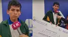 Escolar de Villa María del Triunfo gana concurso de matemática y recibe 50 mil soles de premio