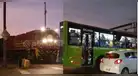 ¡TERROR EN LA VÍA! Captan angustiante momento donde bus queda atrapado en el cruce del ferrocarril