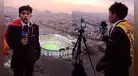 Joven de 15 años CONMUEVE por VIAJAR 18 HORAS para narrar la final de la Libertadores DESDE UN CERRO: se volvió viral en el mundo