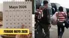 Feriados 2026 en Perú: confirman si habrá descanso largo en mayo y cuál es el único día no laborable