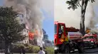 Feroz incendio destruye histórico hotel turístico: evacuaron a huéspedes y bomberos fueron hospitalizados