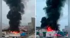 Voraz incendio en plena avenida Colonial genera alarma: fuego amenaza viviendas y negocios cercanos