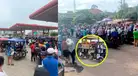 ¡NO hay combustible! Pucallpa vive CUARTO DIA DE PARO entre grifos cerrados y largas colas