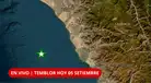 TEMBLOR en Perú HOY, 05 DE SETIEMBRE 2026: ¿A qué HORA y DÓNDE se registró el ÚLTIMO SISMO, según IGP?