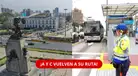 ¡YA VUELVEN A SU RUTA! Servicios A y C del Metropolitano RETOMAN recorrido tras obras en plaza Ramón Castilla