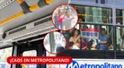¡CAOS EN EL METROPOLITANO! Pasajero se LANZA de la unidad en medio de los DESVÍOS por el Señor de los Milagros | VIDEO