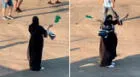 Arabia Saudita: mujer celebra sola la histórica victoria ante Argentina y tiene conmovedor gesto
