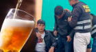 Huancayo: vigilantes roban varias cajas de cerveza de un concierto y policía los detiene tomando