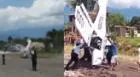 San Martín: avioneta en la que iba el alcalde distrital se vuelca y genera violento accidente