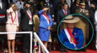 Dina Boluarte es captada con sombrero en Desfile Militar y cibernautas la trolean: ¿Pedro Castillo eres tú?