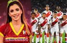 Korina Rivadeneira se pone la vinotinto frente a la selección peruana: "Hoy me visto de Venezuela"