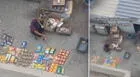 Tambo de Canadá: Captan a trabajadora separando productos de la tienda en el suelo