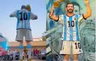 Inauguraron estatua de Lionel Messi en la India y provocó polémica
