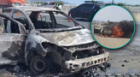 Terror en Nuevo Chimbote: alcalde de La Pampa casi muere tras incendiarse el auto en el que viajaba