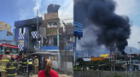 Gran incendio en SJM: vivienda queda envuelta en llamas y bomberos intentan controlarlo