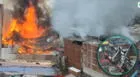 Bomberos siguen en zona de incendio en Cercado de Lima: edificio no tenía permiso del municipio