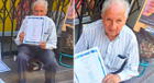 Abuelito de 80 años vende sus poemas a S/1 para cumplir el sueño de publicar su primer libro