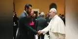 Claudio Pizarro recibió la bendición del Papa Francisco
