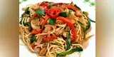 La receta popular: tallarines saltado de pollo
