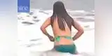 Chile: reportera pierde bikini en transmisión en vivo (VÍDEO)