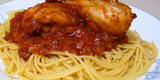 Receta Popular: Tallarín con pollo al horno
