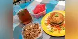 Lonchera escolar: hamburguesas de lentejas y verduras