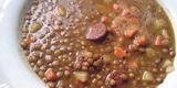 Guiso de lentejas con salchicha 