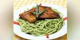 Receta popular: Tallarines en salsa verde