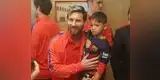 Lionel Messi conoció a niño que se hizo camiseta con bolsa de plástico (VIDEO)