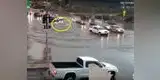 Se arriesgó a manejar su Lamborghini por calle inundada y esto pasó [VIDEO]