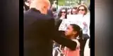 YouTube: Niña regaña a un imitador de Donald Trump ante las cámaras [VIDEO]