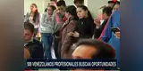 Venezuela: 500 profesionales llegaron a Lima pero no quieren vender arepas [VIDEO]