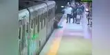 YouTube: Mujer es arrastrada por todo el andén por distracción de conductor [VIDEO]