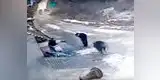YouTube: Brutal ataque de un jabalí deja inconsciente a dos personas [VIDEO]