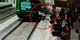 Metro de Lima: Video confirma que hombre intentó suicidarse al lanzarse a las vías del tren [VIDEO]