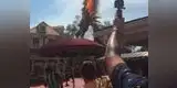  Se incendia carroza en Disney Word y visitantes pensaban que era un show [VIDEO]