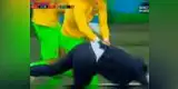 Tite quedó lesionado tras caída en celebración de gol de Brasil [VIDEO]