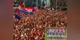 Croacia fue recibido por miles de personas tras quedar segundos en Rusia 2018 [VIDEO] 