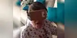 Facebook: la reacción de una abuela al subirse a una montaña rusa virtual causa furor en redes [VIDEO]