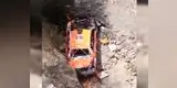 Caminos del Inca: auto de Raúl Orlandini se despista y queda destrozado [FOTOS]