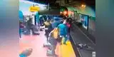 Pasajeros logran frenar tren para salvar a mujer que cayó en rieles [VIDEO]